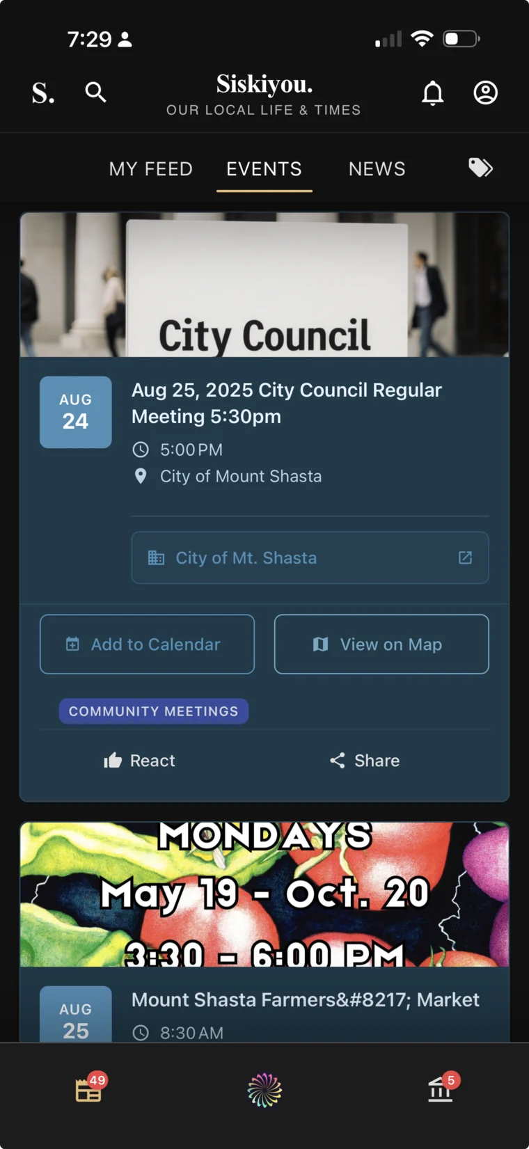 Siskiyou on iOS